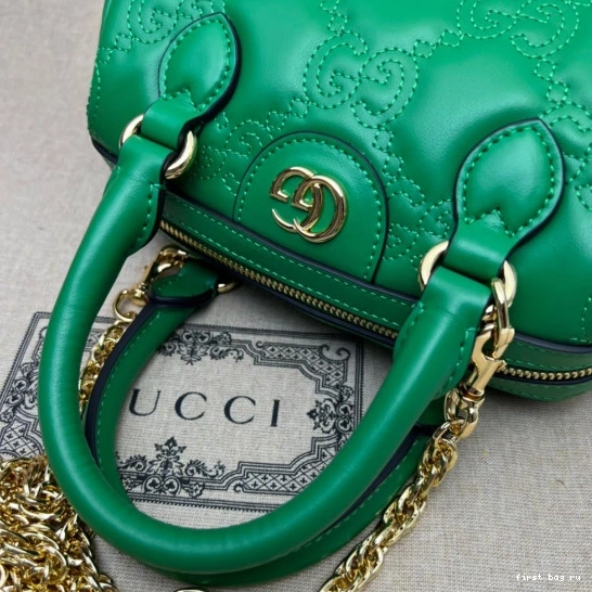 Firstbag ru top leather matelassé GG handle bag GUCCI 0814